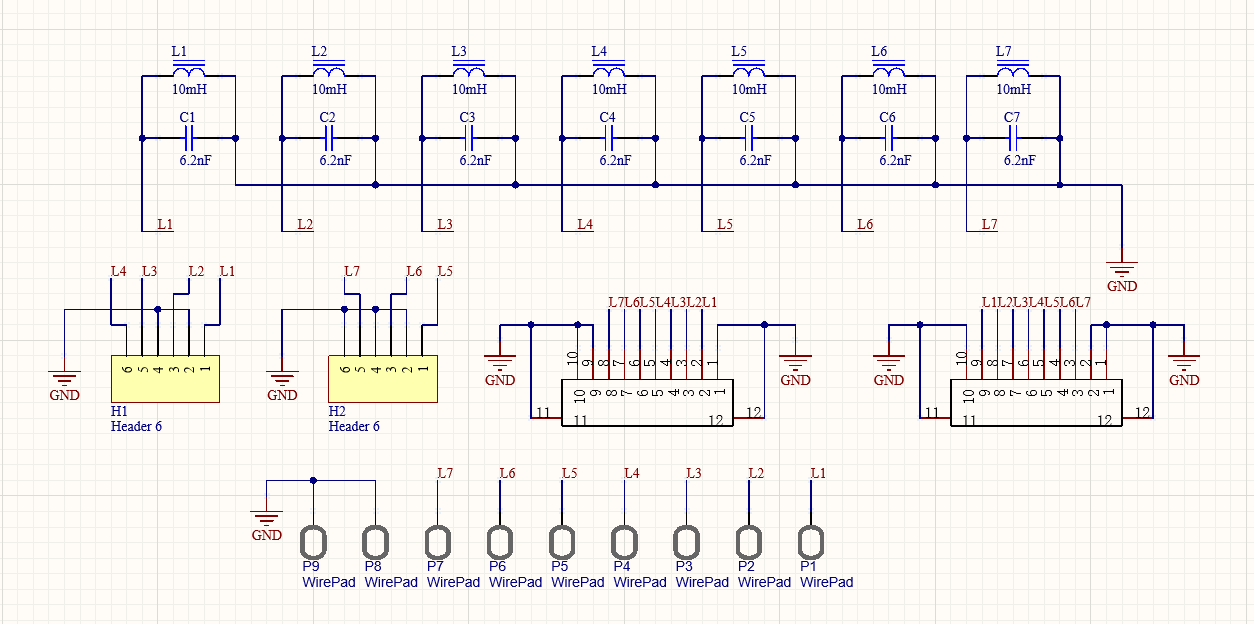电感杆原理图 / Inductor sensor rod schematic